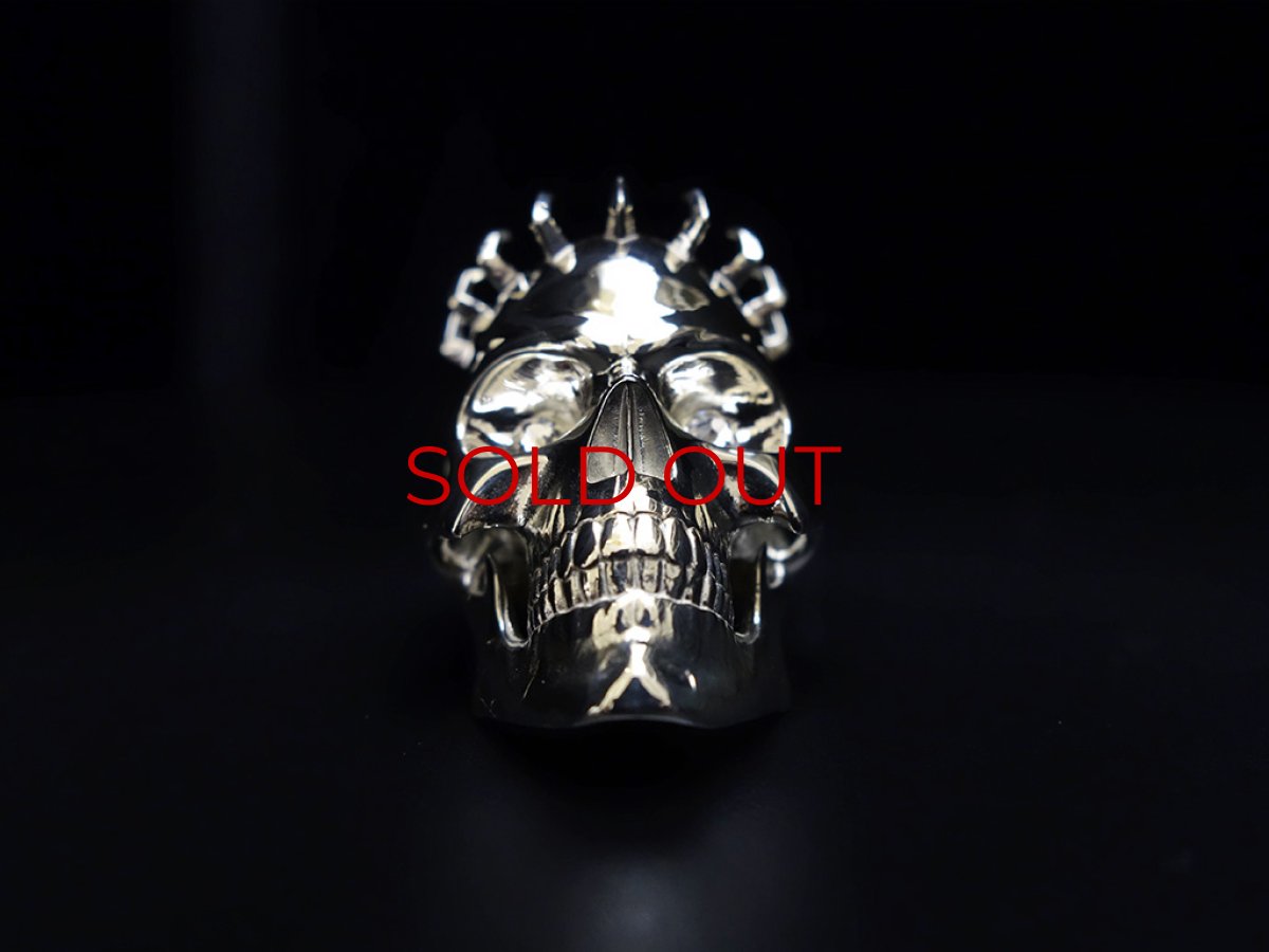 Photo2: The Skull Knight Silver Ring (crystal eye) [limited 10 pcs] (2)