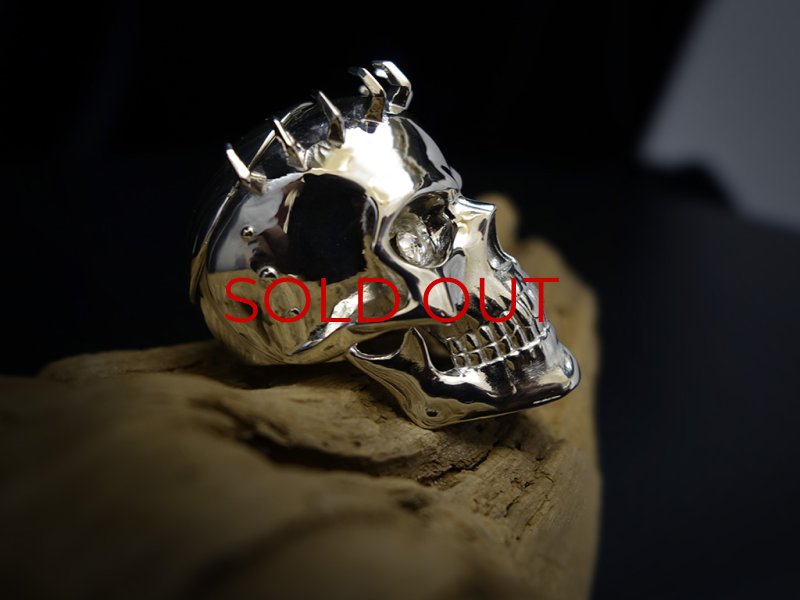 The Skull Knight Silver Ring (crystal eye) [limited 10 pcs] - ART