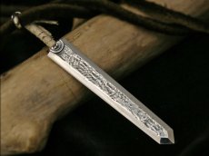 Photo5: Dragon Slayer Silver Pendant (Chain / Leather strap) (5)