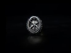 Photo1: The Skull Knight & Mark of Sacrifice Silver Ring (1)
