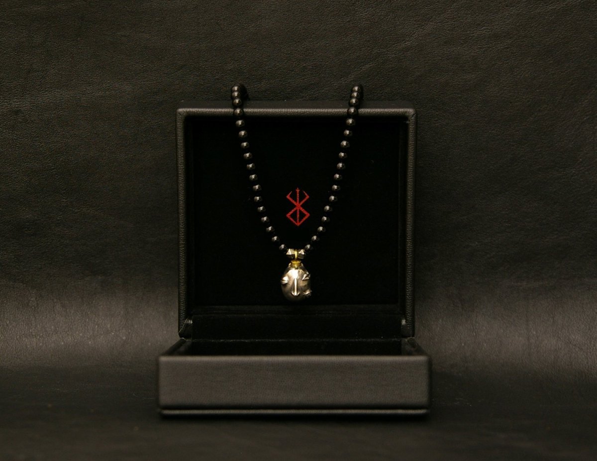 Photo8: Beherit Silver Necklace / Onyx ver. (Egg of the king / Eclipse)  (8)
