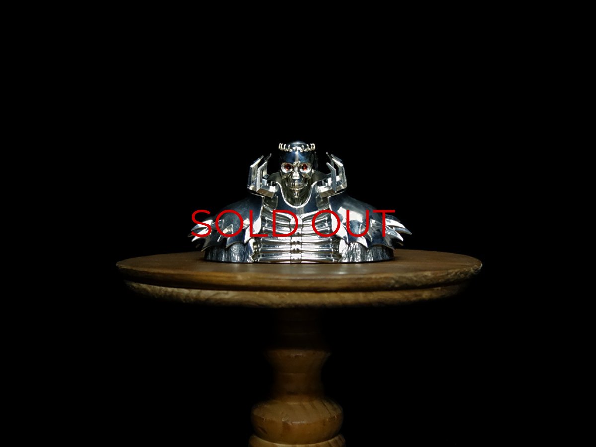 Photo4: 髑髏の騎士バストアップ Skull Knight Bust  Red Eyes ver.  [ALL JAPAN MADE] [ALL METAL] Limited 5 pcs.  *order ended (4)