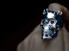 Photo18: 髑髏の騎士バストアップ Skull Knight Bust  Red Eyes ver.  [ALL JAPAN MADE] [ALL METAL] (18)