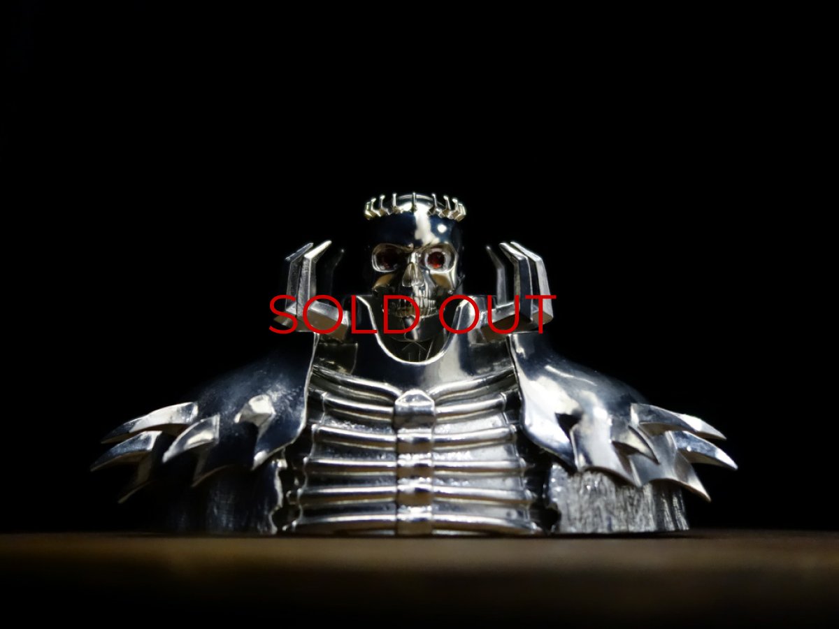 Photo1: 髑髏の騎士バストアップ Skull Knight Bust  Red Eyes ver.  [ALL JAPAN MADE] [ALL METAL] Limited 5 pcs.  *order ended (1)
