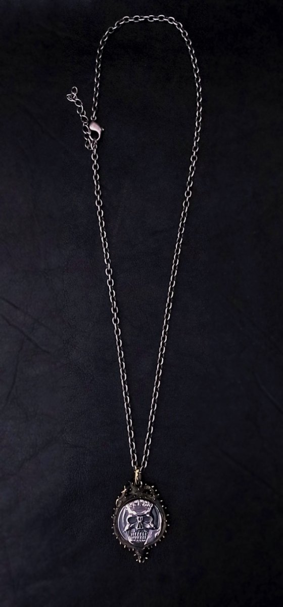 Photo7: Skull Knight Silver Pendant (7)