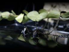Photo3: Beherit Silver Chain Necklace  / Black Ruthenium ver. (Egg of the King/Eclipse) (3)