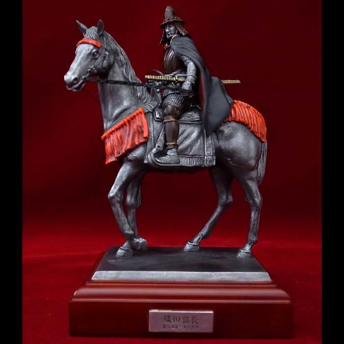 Photo1: Classic Historical Statue- Oda Nobunaga Riding on Horse (1)